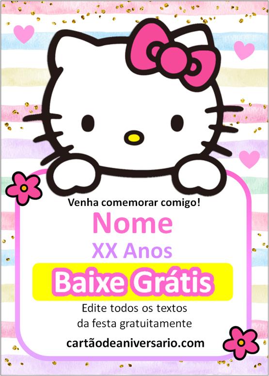 Convite Hello Kitty