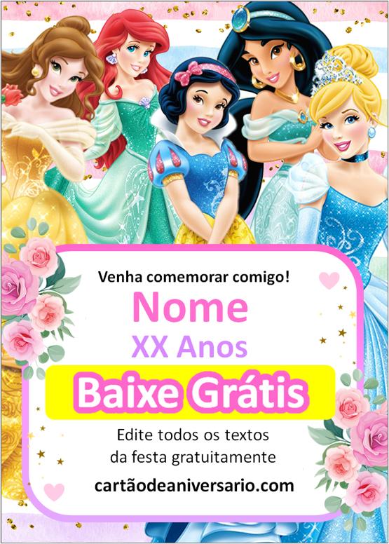 Convite Princesas