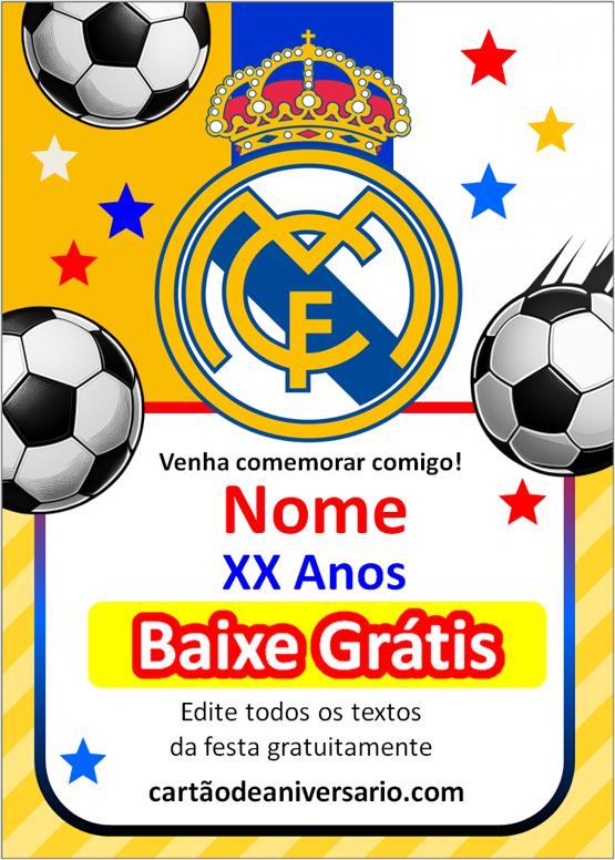 convite tema real madrid